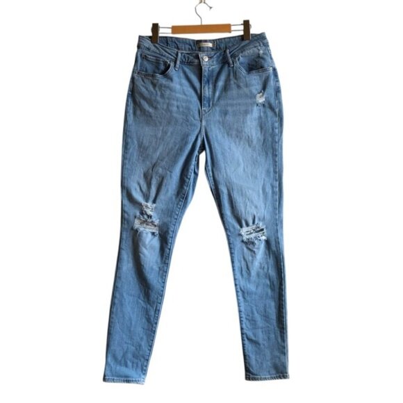 Levi’s 721 High Rise Skinny Jeans Azure Glow Light Wash Size 32 - Picture 2 of 16